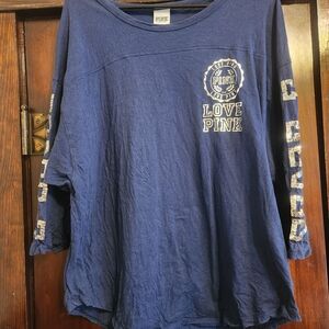 PINK Victoria's Secret Navy Long Sleeve Shirt